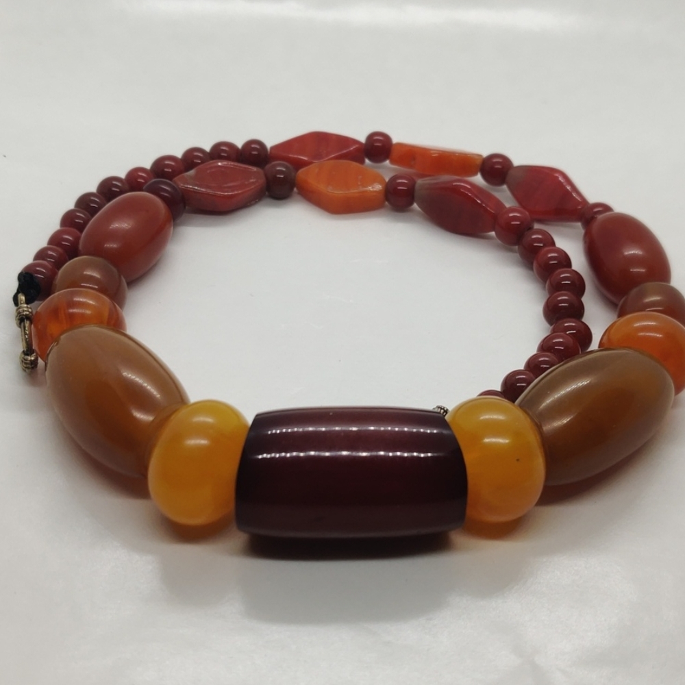 Vintage African amber necklace - Picture 4 of 9
